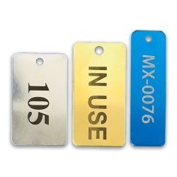 Rectangular Single Hole KT engraved tags