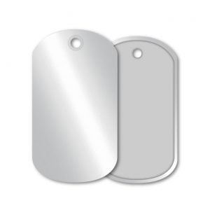 Stainless Steel Blank Rolled Military Dog Tags