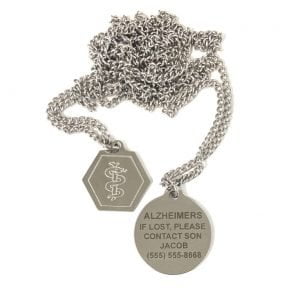 Medical Alert Necklace Engraved