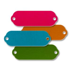 Aluminum Rectangle Rivet-On Blank Tags