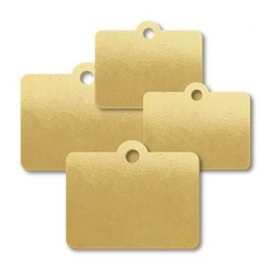 Brass Rectangle Tab Top Blank Tags