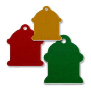 Aluminum Fire Hydrant Shape Blank Tags