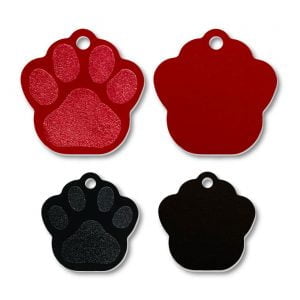 Aluminum Paw Print Shape Blank Tags