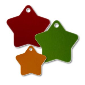 Aluminum Star Shape Blank Tags