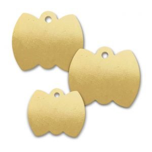 Brass Bow Tie Shape Blank Tags