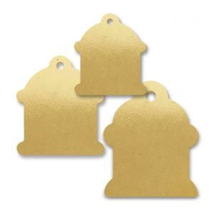 Brass Fire Hydrant Shape Blank Tags