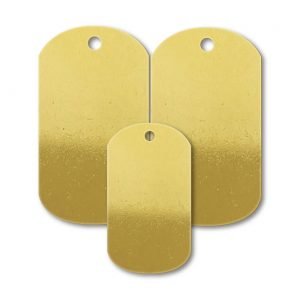 Brass Blank Military Dog Tags