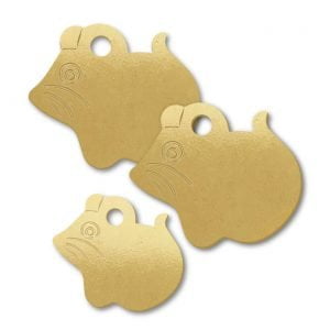 Brass Mouse Shape Blank Tags