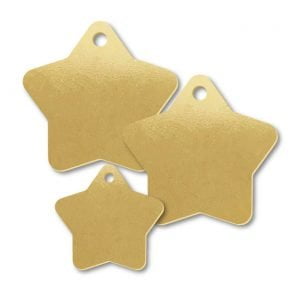 Brass Star Shape Blank Tags