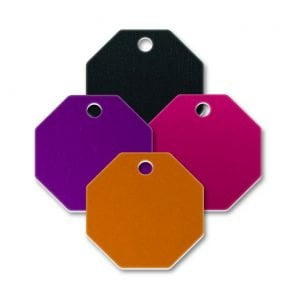 Aluminum Octagon Shape Blank Tags