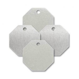 Stainless Steel Octagon Shape Blank Tags