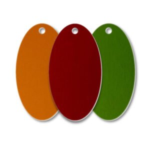 Aluminum Oval One Hole Blank Tags