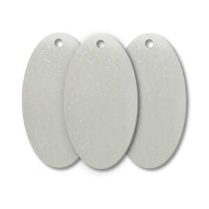 Stainless Steel Oval One Hole Blank Tags