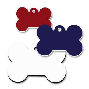 Plastic Dog Bone Shape Blank Tags