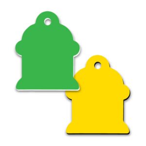 Plastic Fire Hydrant Shape Blank Tags