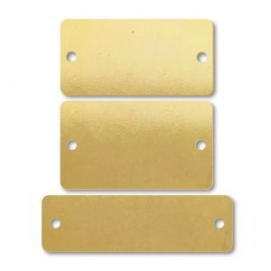 Brass Rectangular Two Holes Blank Tags