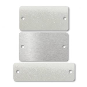 Stainless Steel Rectangular Two Holes Blank Tags