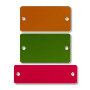 Aluminum Rectangular Two Holes Blank Tags