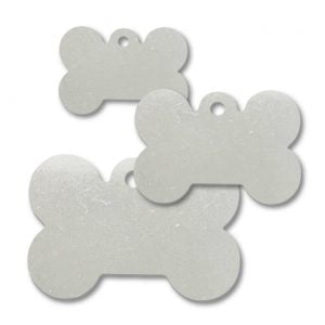 Stainless Steel Dog Bone Shape Blank Tags