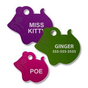 Aluminum Mouse Shape Engraved Tags