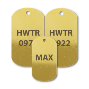 Brass Engraved Military Dog Tags