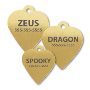 Brass Pendulum Shape Engraved Tags