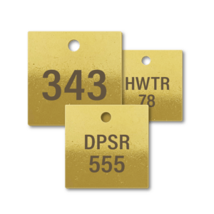 Brass VT Square Engraved Tags