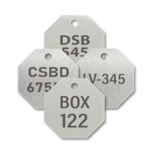 Stainless Steel Octagon Shape Engraved Tags