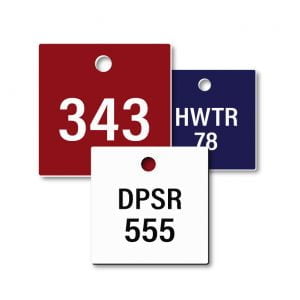 Plastic VT Square Engraved Tags