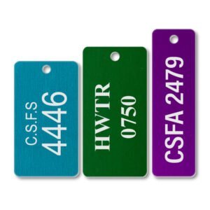 Aluminum Rectangular One Hole Engraved Tags