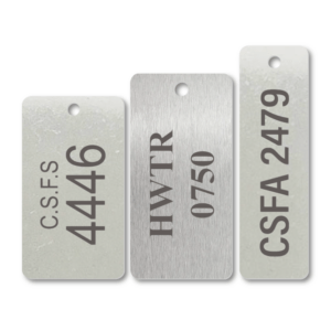 Stainless Steel Rectangular One Hole Engraved Tags