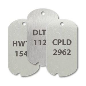 Stainless Steel Engraved Notched Military Dog Tags