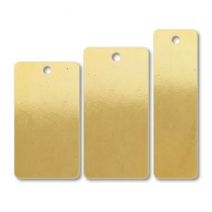 Brass Rectangular One Hole Blank Tags