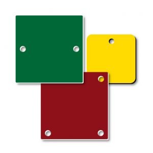 Plastic Blank Square Nameplates