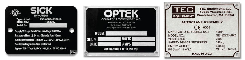 Data Plates