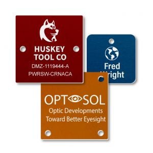 Engraved Aluminum Square Nameplates