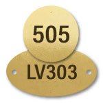 Engraved Brass Locker Tags