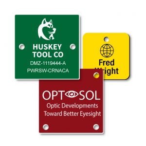 Plastic Engraved Square Nameplates