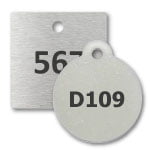 Engraved Stainless Steel Valve Tags Stock Sizes