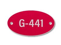 Oval Aluminum Locker Tag