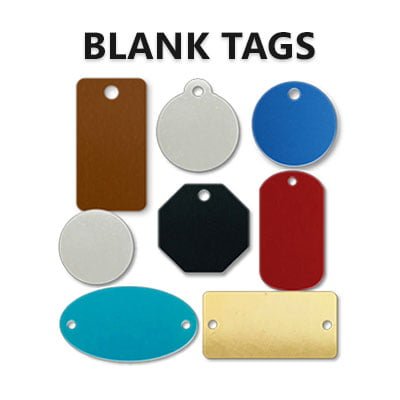 Blank Tags, Engraving Blanks in Aluminum, Brass and Stainless Steel, Bulk Pricing