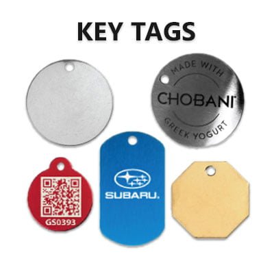 Metal Key Tags, Numbered Key Tags, Key ID Tags Engraved or Blank in Aluminum, Brass, Stainless Steel or Plastic