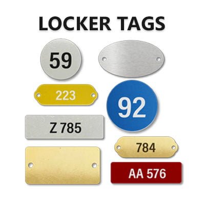 Locker Tags, Locker Name Plates, Locker Numbers