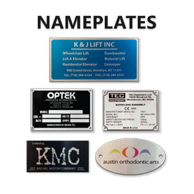 Name Plates - Engraved Metal Name Plates, Printed Aluminum Name Plates, Custom