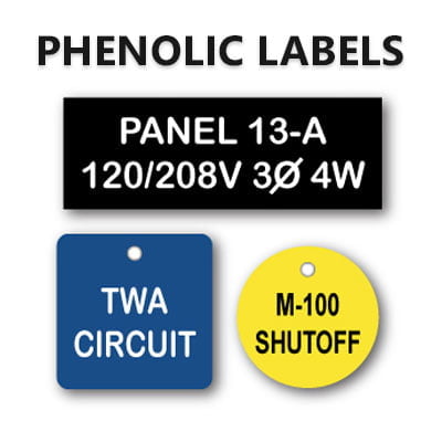 Phenolic Labels - Electrical Panel Labels