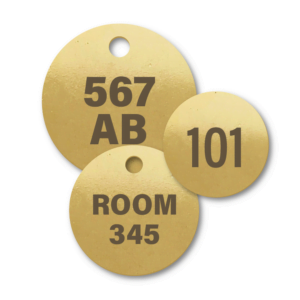 Brass Round Numbered Tags