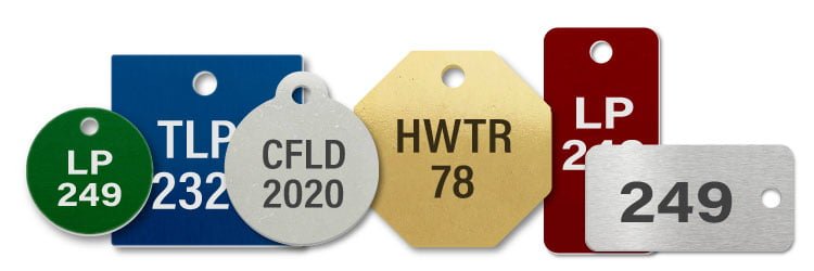 Engraved Metal Equipment Tags